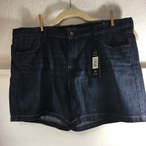 George and Martha Denim Jean Shorts Dark Wash Sz 40